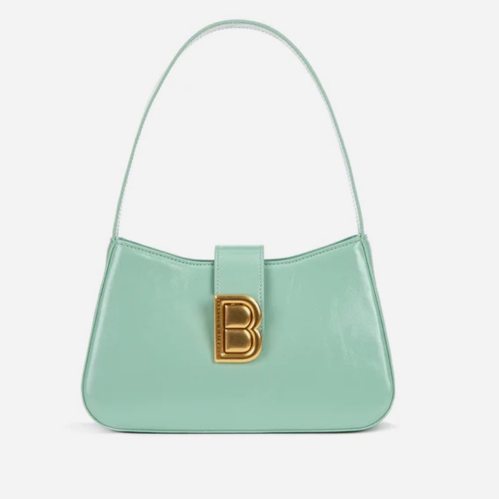 Brandon Blackwood Leather Mint Green Daphne Shoulder Bag